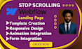 design a high converting webflow landing page