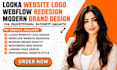 design looka logo website and webflow website redesign ai expert services