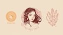 minimal female face logo design