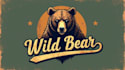 design realistic wild bear logo