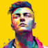 do expressive colorful abstract portraits