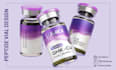 create premium peptide vial and pharmaceutical label design