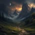 digitally paint fantasy landscape