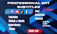 add professional subtitles and captions with srt file