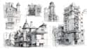 digitally sketch architecture and interior illustration