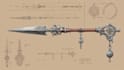 create game  weapon design and illustration