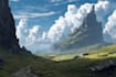make amazing fantasy landscape illustration