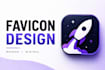 design modern favicon, website icon and app icon