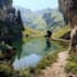 paint landscape in real oil painting on canvas