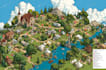create city, event, tourist, and fantasy map illustration