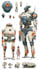 draw mecha and robot reference sheet in anime style