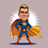 design premium superhero caricature character