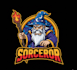 create a wizard mascot logo with t shirt design