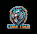 create a cyber tiger mascot logo with t shirt design