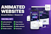 build an animated website with smooth scroll, micro interactions and modern UI