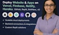 deploy website apps on vercel firebase netlify heroku github replit bolt new v0