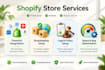 design, redesign professional shopify store,  dropshipping print on demand