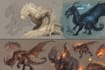 draw fantasy creatures and custom monster illustration