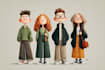 design cute cartoon characters