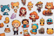 design custom cartoon stickers and sticker sheets