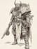 desing a warhammer 40k character illustration