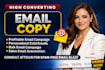 write high converting email copy, email template that drives opens, clicks