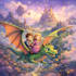 magical children illustrations in mixed media fantasy style