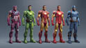 design premium superhero caricature character