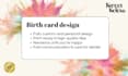 design a custom birth announcement card or invitation