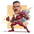 create a premium superhero caricature character