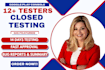 do real 12 testers or 20 testers for google play console closed testing approval