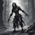 create dark art, metal, gothic illustration