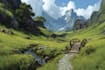 digitally paint fantasy landscape