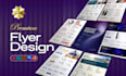 design modern one pager, corporate one pager, marketing or pitch deck flyers