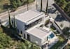 model 3d site plan,villa exterior rendering,facade elevation,landscape isometric