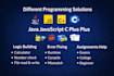 write simple programs in java, javascript and c