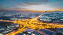 do real estate drone video with motion graphics