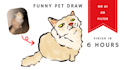 create funny hand drawn pet art