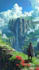 do fantasy background and landscape