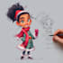 draw christmas cartoon caricature