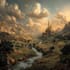 digitally paint fantasy landscape