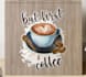 make amazing cartoon red fox drinking coffee logo