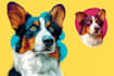 draw pop art dog cat pet potrait