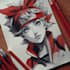 do a fancy anime roleplaying character illustration