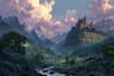 craft mystical fantasy landscape illustrations