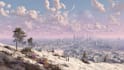 illustrate a surreal landscape or city drawing