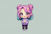 draw cute couple chibi illustration