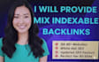 provide mix indexable backlinks