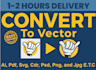 do manually vector trace logo to high resolution file