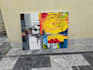 paint a custom handmade abstract acrylic artwork on canvas